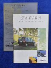 Lade das Bild in den Galerie-Viewer, Opel Zafira CNG Erdgasantrieb MJ 2001 - Prospekt Brochure + Daten 09.2000
