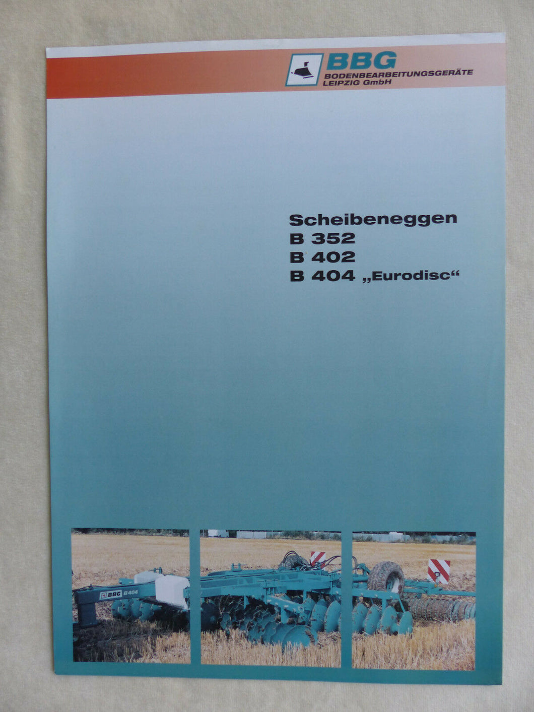 BBG Scheibeneggen B 352 404 Eurodisc - Prospekt Brochure 90er