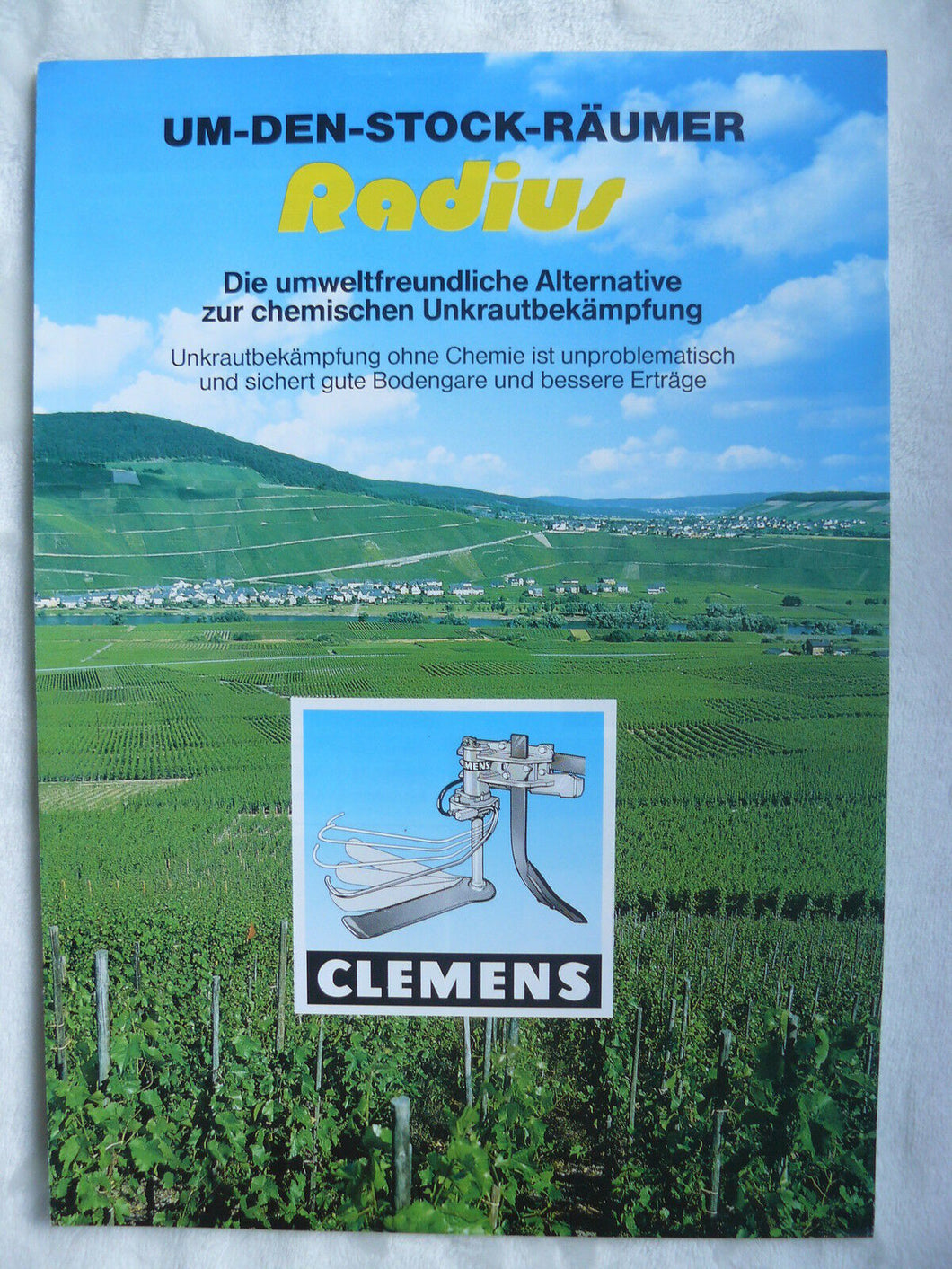 Clemens Radius Um-Den-Stock-Räumer - Prospekt Brochure 90er