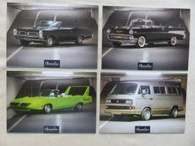 Lade das Bild in den Galerie-Viewer, Chevy Bel Air Pontiac GTO Plymouth VW T3 Chrome Cars Postkarten Set 4 Stück 2017
