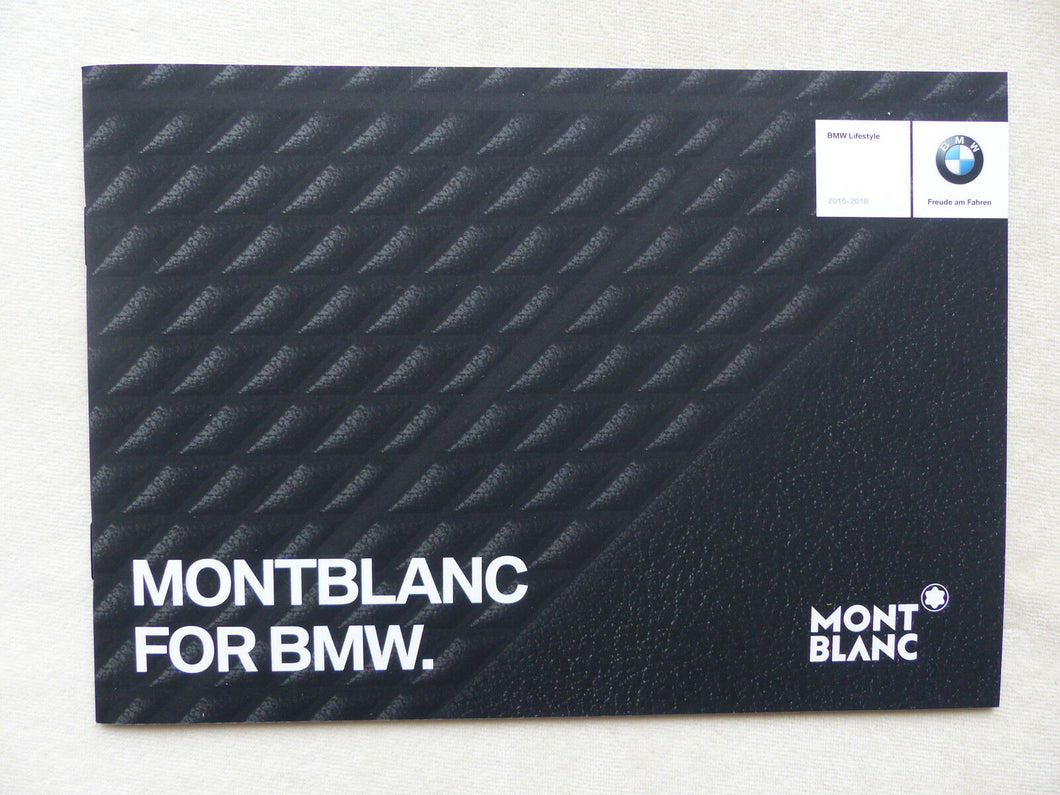 BMW Montblanc for BMW Lifestyle 2016-2018 - Prospekt Brochure 06.2016