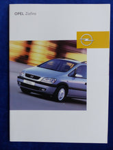 Lade das Bild in den Galerie-Viewer, Opel Zafira MJ 2002 - Prospekt Brochure 01.2002
