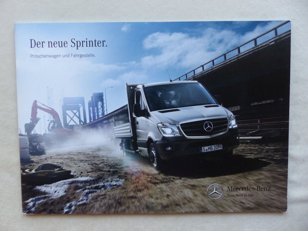 Mercedes-Benz Sprinter Pritschenwagen MJ 2014 - Prospekt Brochure 09.2013
