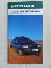 Lade das Bild in den Galerie-Viewer, Land Rover Freelander - Daten &amp; Ausstattungen - Prospekt Brochure 2000
