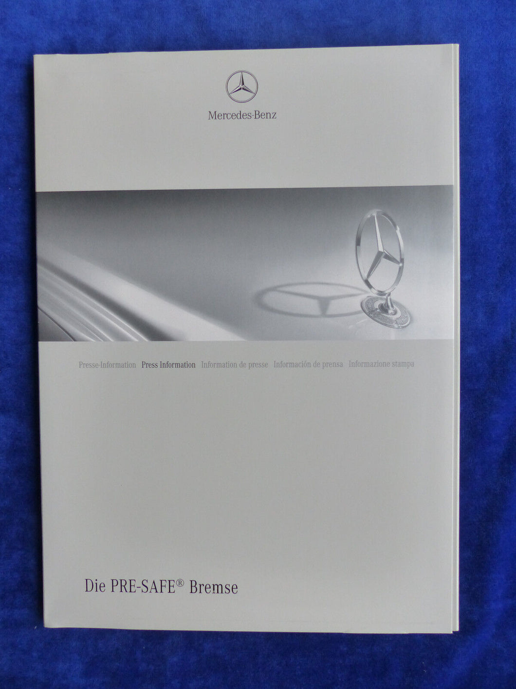 Mercedes PRE-SAFE Bremse S-Klasse MJ 2007 - Pressemappe CD-Rom press-kit 06.2006