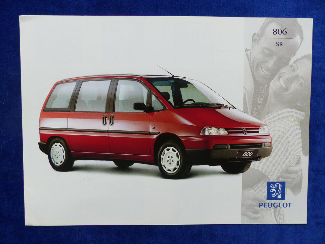Peugeot 806 SR MJ 1995 - Prospekt Brochure 08.1994