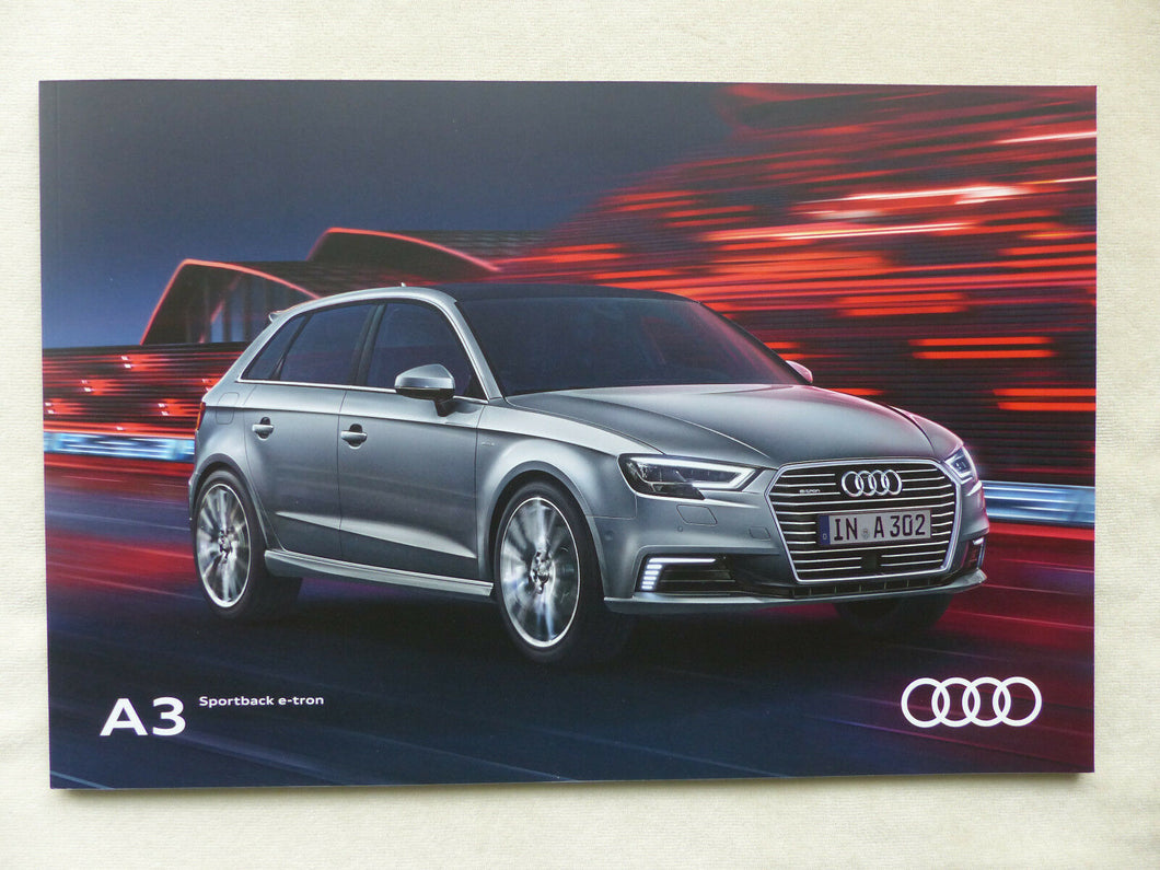Audi A3 Sportback e-tron MJ 2017 - Prospekt Brochure 07.2016