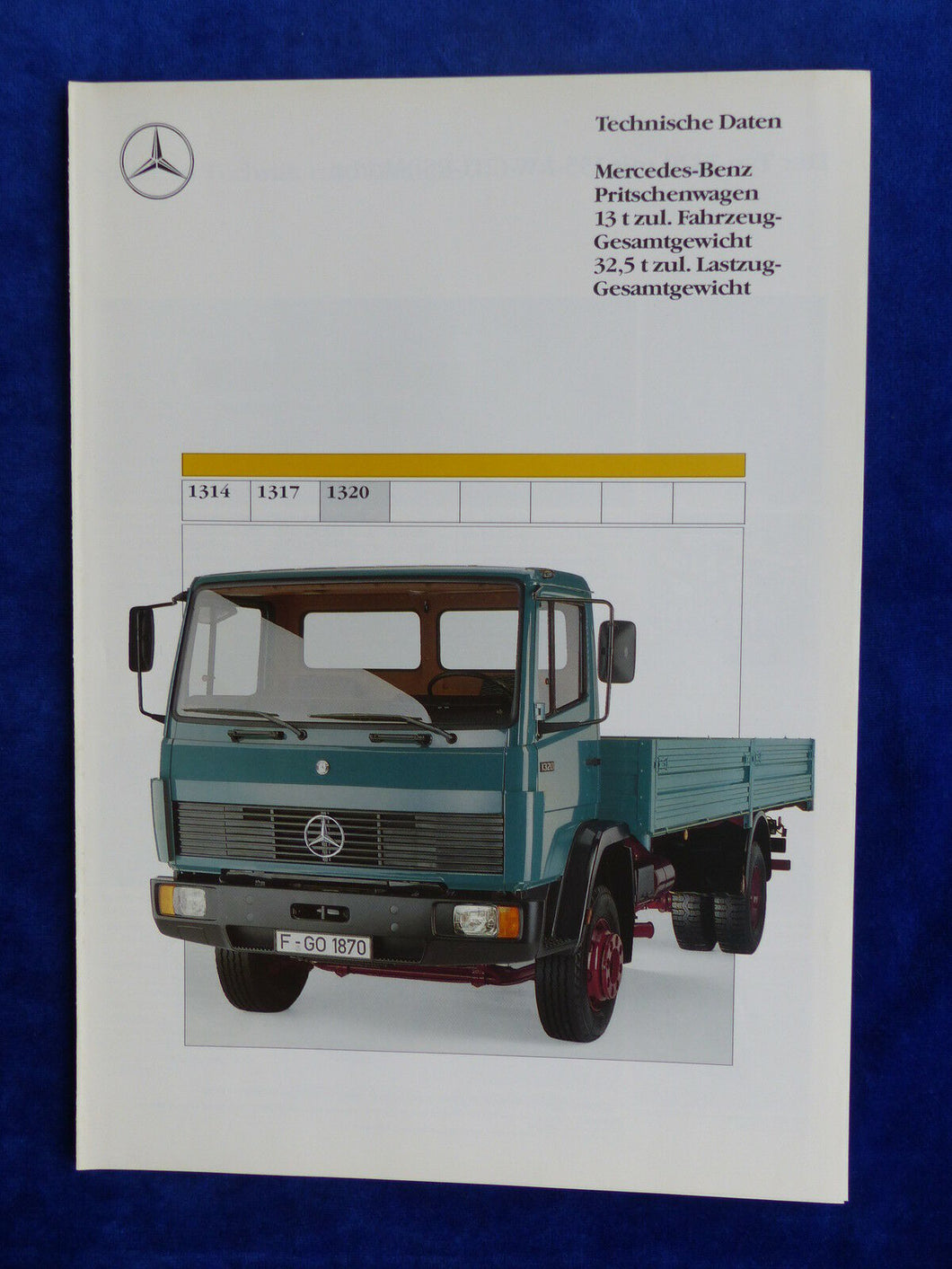 Mercedes-Benz LKW Pritschenwagen 1320 MJ 1991 - Prospekt Brochure 12.1990