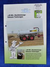 Lade das Bild in den Galerie-Viewer, Jo-Ba Hochleistungs-Vakuum-Tankwagen - Prospekt Brochure 90er
