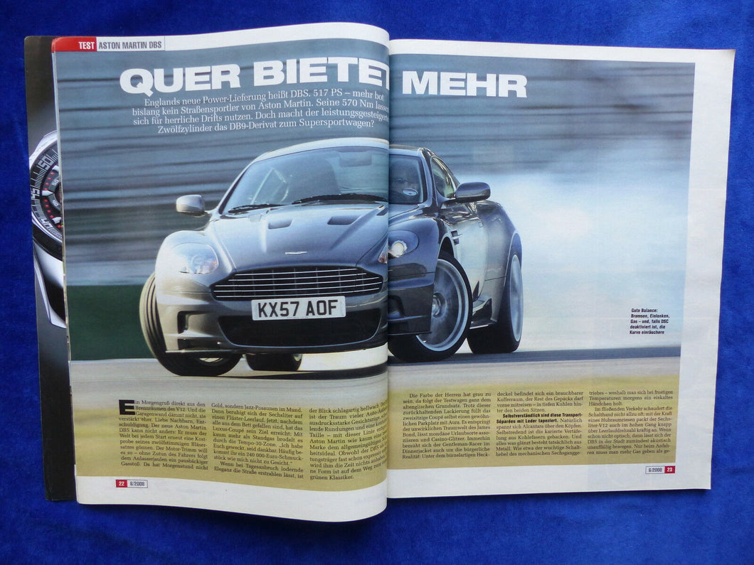 Aston Martin DBS 517 PS - Test - Auto Motor & Sport Heft 06/2008