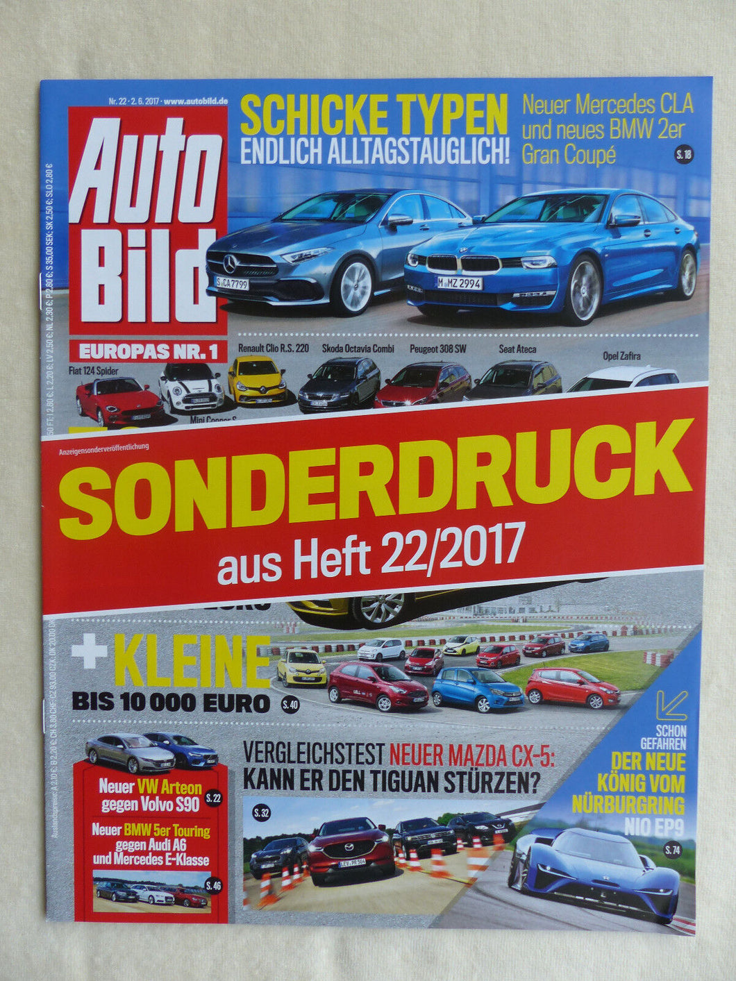 BMW 5er Touring Audi A6 Mercedes E-Klasse - Test - Sonderdruck AutoBild 22/2017