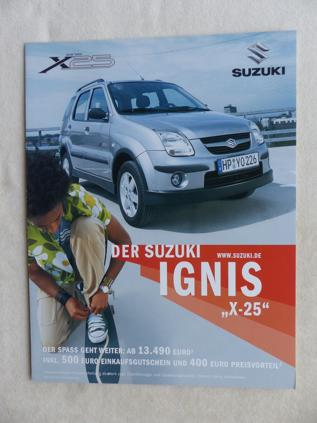 Suzuki Ignis X-25 Jubiläumsmodell MJ 2005 - Prospekt Brochure 09.2004