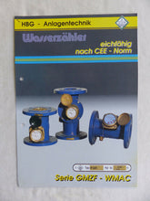 Lade das Bild in den Galerie-Viewer, HBG Wasserzähler Serie GMZF WMAC - Prospekt + Preisliste 03.1994
