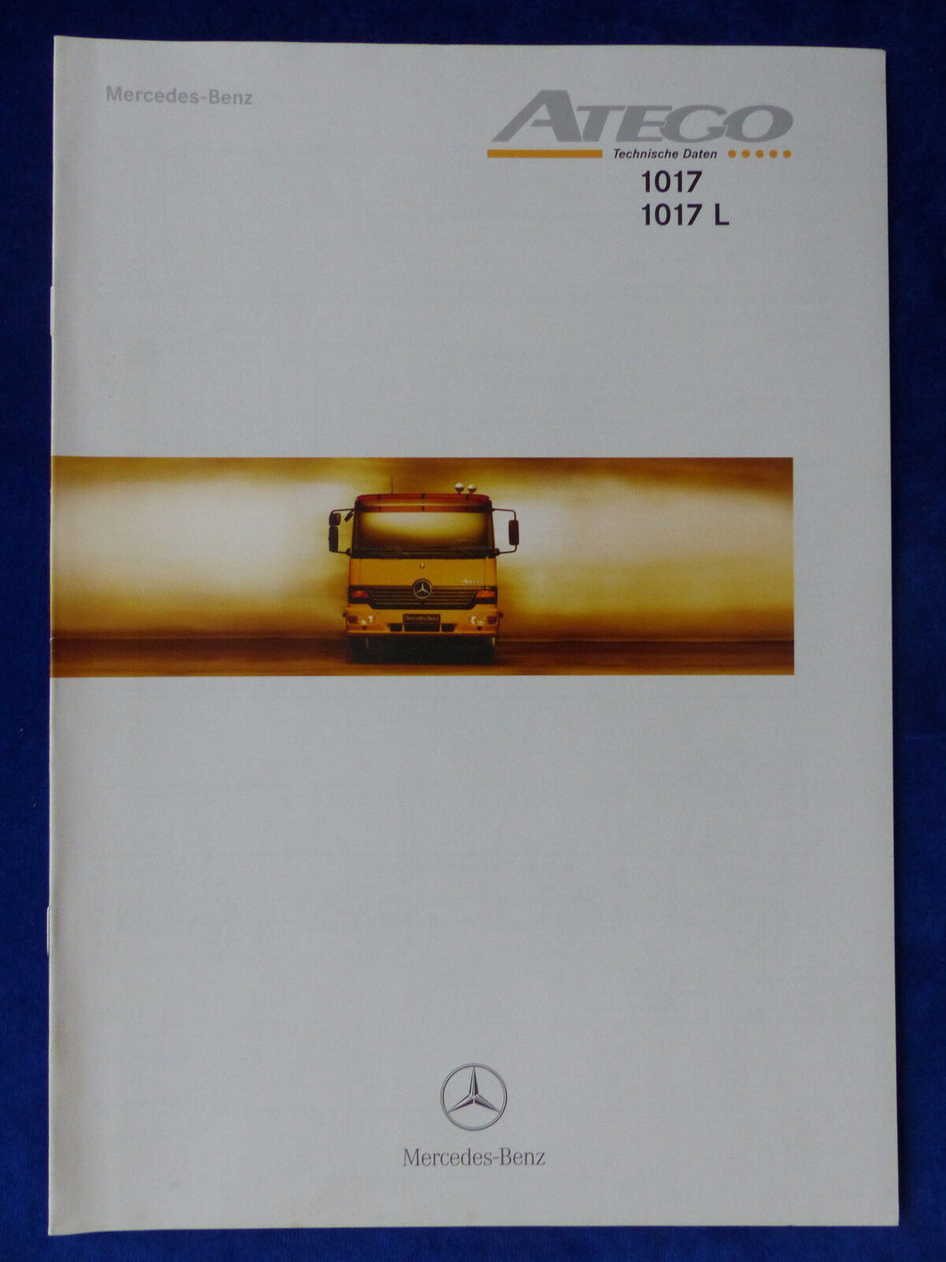 Mercedes-Benz LKW Atego 1017 - Technische Daten - Prospekt Brochure 01.1998
