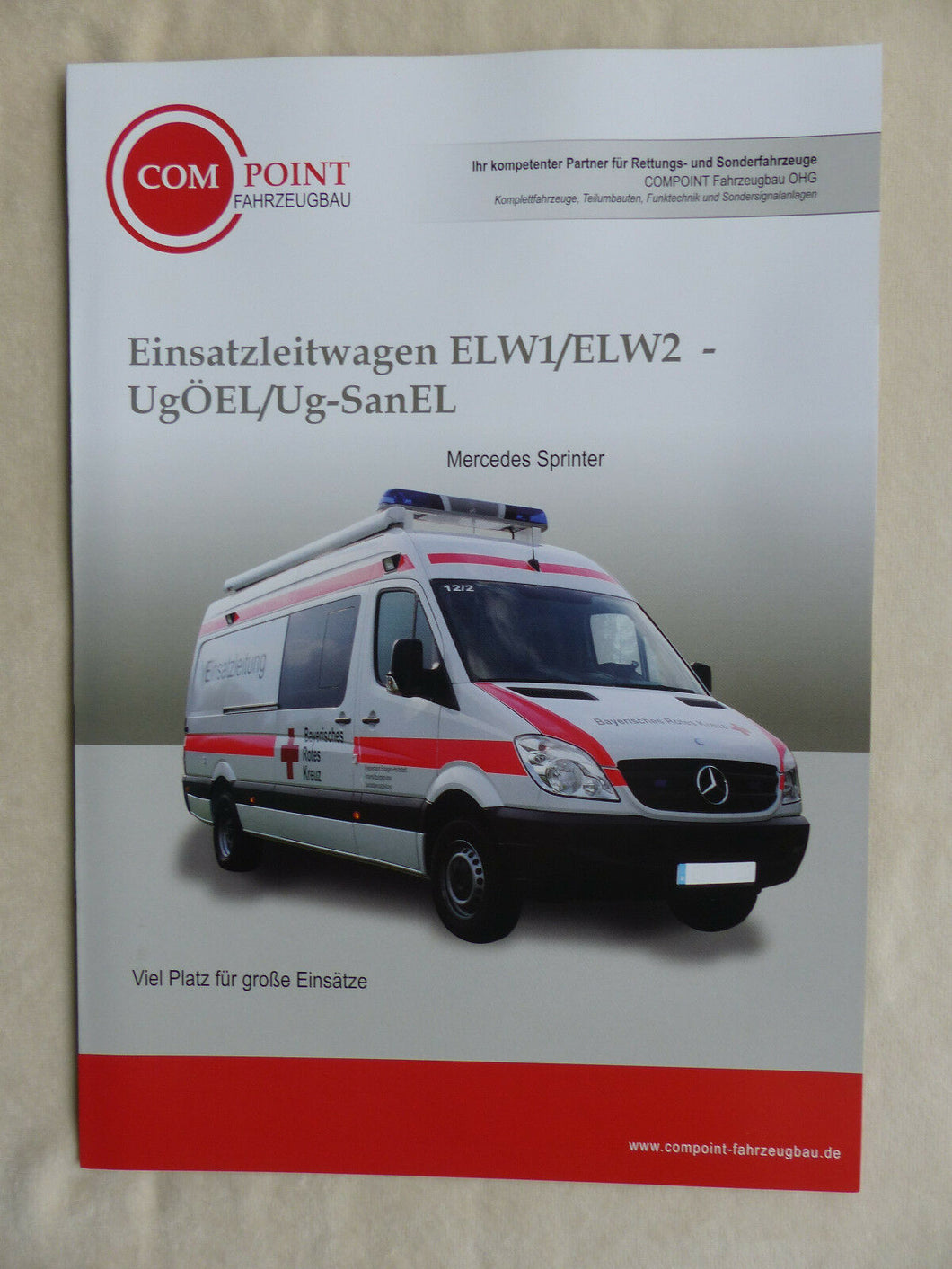 Compoint RTW Einsatzleitwagen ELW Mercedes Sprinter - Prospekt Brochure