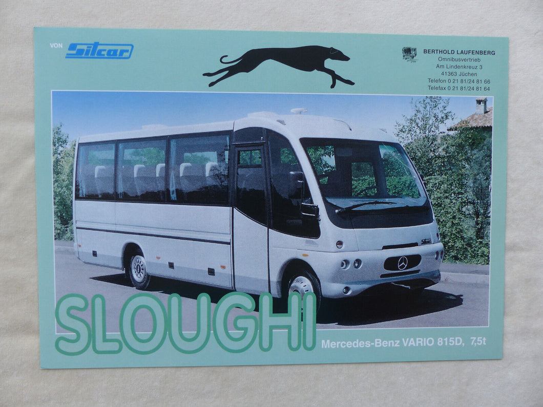 Silcar Sloughi Omnibus Mercedes Vario 815 D MJ 1999 - Prospekt Brochure 08.1998