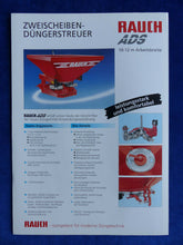 Lade das Bild in den Galerie-Viewer, Rauch ADS Zweischeiben-Düngerstreuer - Preisliste - Prospekt Brochure 90er
