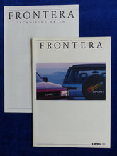 Lade das Bild in den Galerie-Viewer, Opel Frontera Sport MJ 1992 - Prospekt Brochure + Daten &amp; Ausstattungen 01.1992
