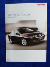 Lade das Bild in den Galerie-Viewer, Honda Accord Type S - Preisliste - Prospekt Brochure 04.2006
