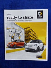 Lade das Bild in den Galerie-Viewer, Smart ready to share Carsharing fortwo forfour - Prospekt Brochure 03.2017
