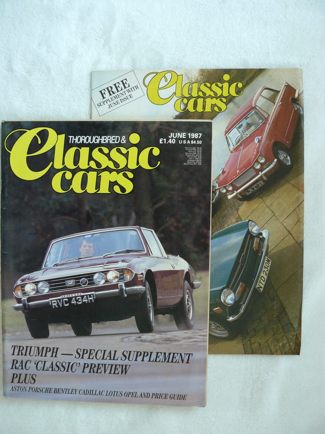 Classic Cars UK-Magazin 06/1987 - Porsche 718 Bentley Lotus Triumph Supplement