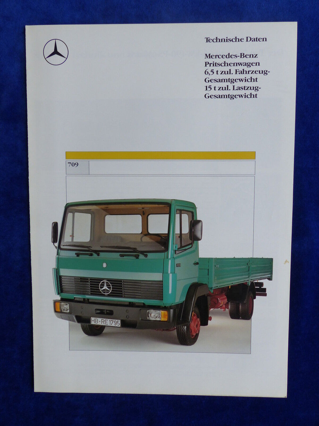 Mercedes-Benz Pritschenwagen 709 - Prospekt Brochure 05.1989