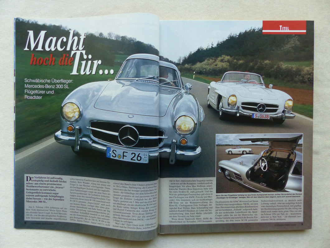 Mercedes-Benz 300 SL Flügeltürer - Titelstory - Oldtimer Markt Heft 6/2000