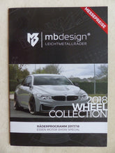 Lade das Bild in den Galerie-Viewer, mbdesign Alufelgen Programm 2018 - VW Golf GTI Audi BMW - Prospekt Brochure 2017
