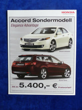Lade das Bild in den Galerie-Viewer, Honda Accord Sondermodell Elegance Advantage MJ 2011 - Prospekt Brochure 08.2010
