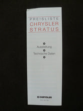 Lade das Bild in den Galerie-Viewer, Chrysler Stratus - Preisliste - Prospekt Brochure 04.1995
