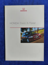 Lade das Bild in den Galerie-Viewer, Honda Civic 5-Türer - Prospekt Brochure 01.2000
