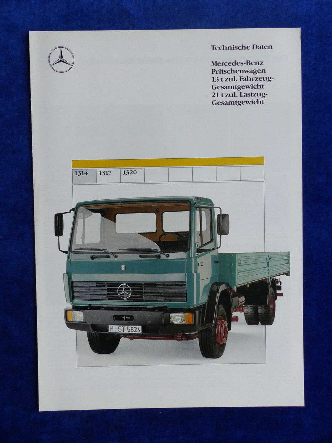 Mercedes-Benz LKW Pritschenwagen 1314 - Prospekt Brochure 03.1990