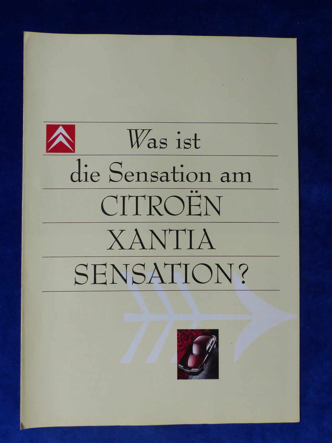 Citroen Xantia Sensation Sondermodell - Prospekt Brochure 01.1996