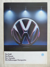 Lade das Bild in den Galerie-Viewer, VW Programm 1990 - Golf Passat Corrado Caravelle - Prospekt Brochure 08.1989
