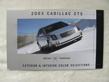 Lade das Bild in den Galerie-Viewer, Cadillac 2003 CTS - Exterior &amp; Interior Colors - US-Prospekt Brochure 2002 USA
