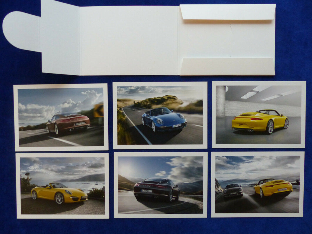 Porsche 911 Carrera 4 4S Typ 991 MJ 2013 - Postkarten-Set 6 postcards 09.2012
