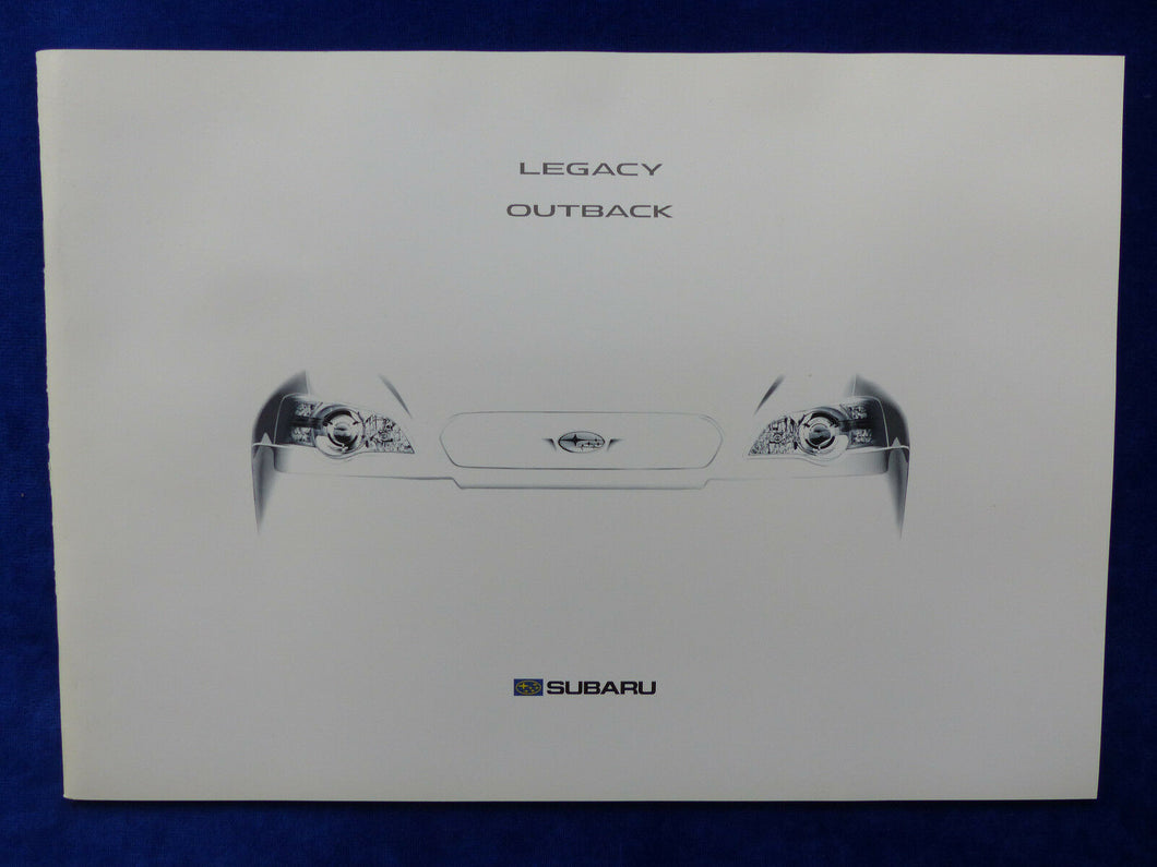 Subaru Legacy & Outback MJ 2004 - Prospekt Brochure 08.2003