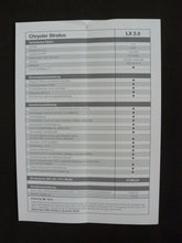 Lade das Bild in den Galerie-Viewer, Chrysler Stratus - Preisliste - Prospekt Brochure 04.1995
