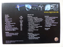 Lade das Bild in den Galerie-Viewer, MG Rover ZT-T 190 Kombi MJ 2002 - Prospektkarte Prospekt Brochure 07.2001
