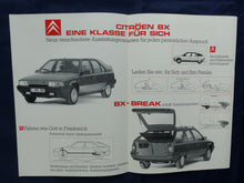 Lade das Bild in den Galerie-Viewer, Citröen BX Serie II - Prospekt Brochure 1986
