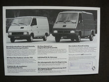 Lade das Bild in den Galerie-Viewer, Renault Trafic &amp; Renault Master - Prospekt Brochure 1980
