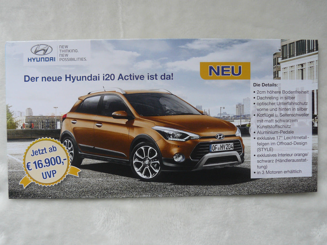 Hyundai i20 Active - Preview Prospekt Brochure 2016